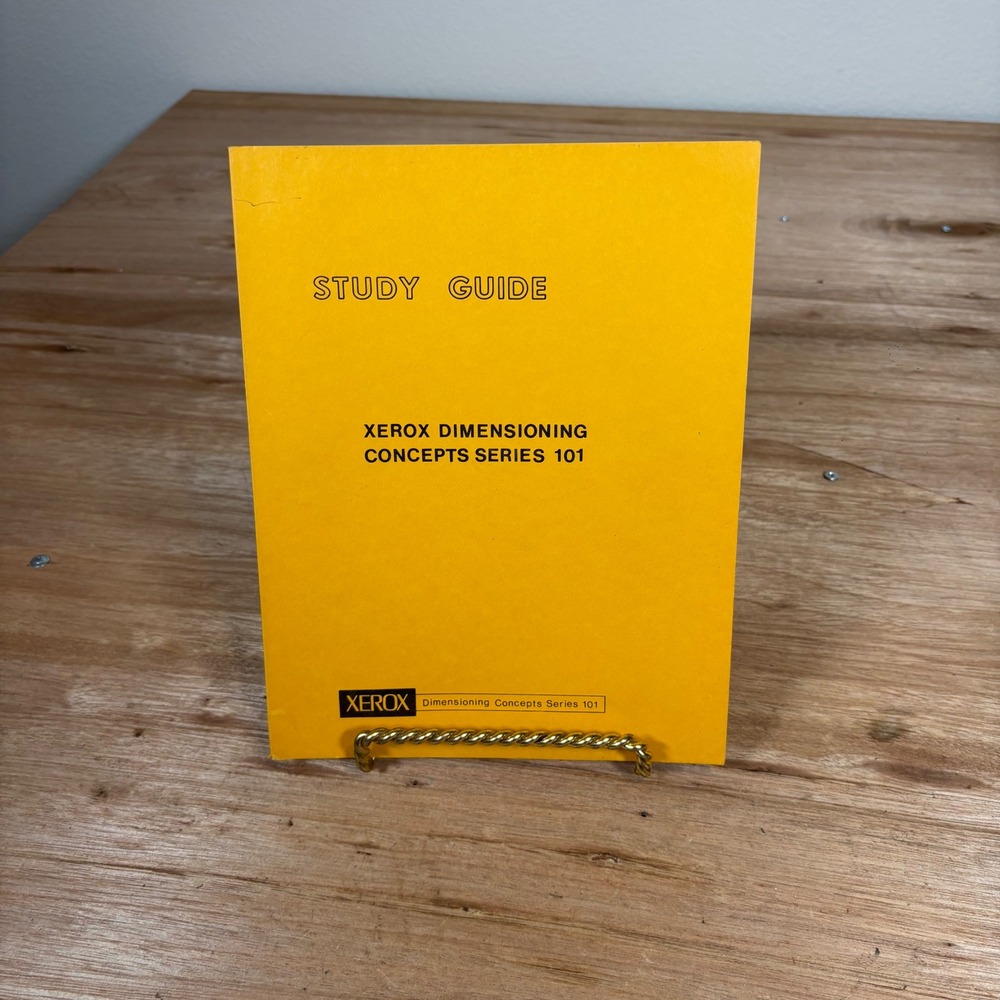 Vintage 1971 Xerox Dimensioning Concepts Series 101 Study Guide Technical Manual